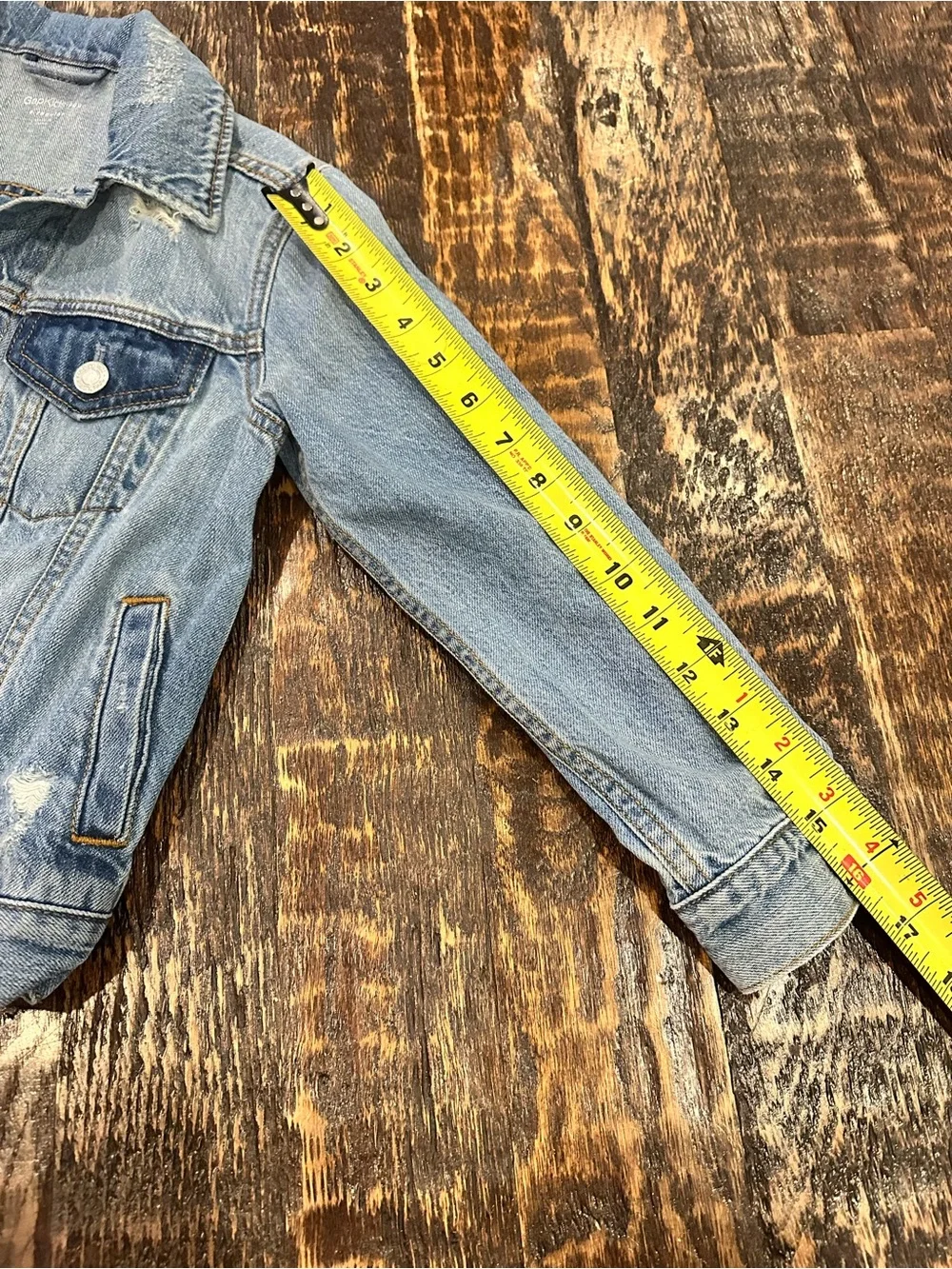 GAP Light Blue Distressed Denim Jacket for Kids